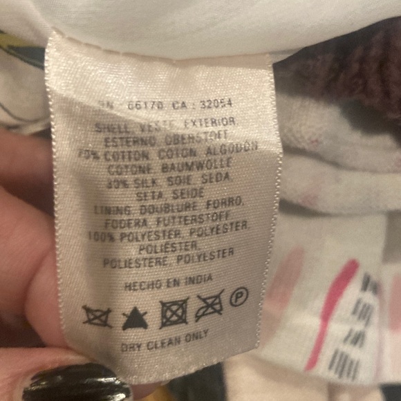 Anthropologie size 8 silk cotton blend mini skirt. Great condition - Picture 4 of 6